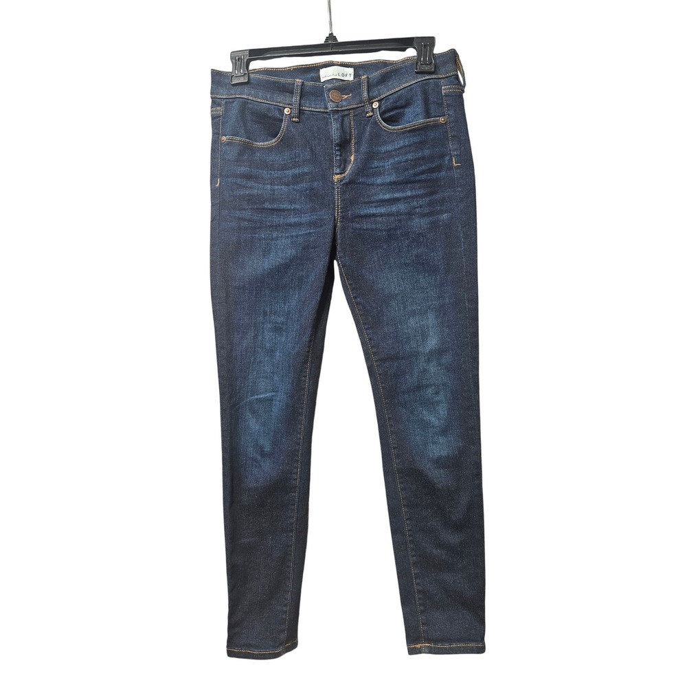 Loft Legging Jeans Dark Indigo Wash Skinny Denim Petite 27/4P Stretch